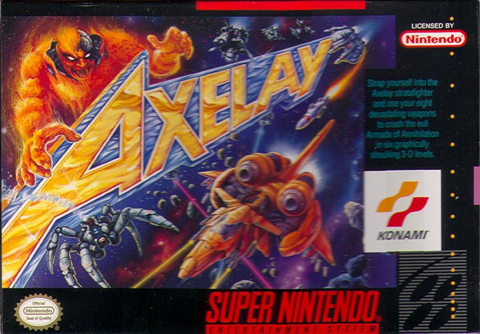 Axelay box art for Super Famicom