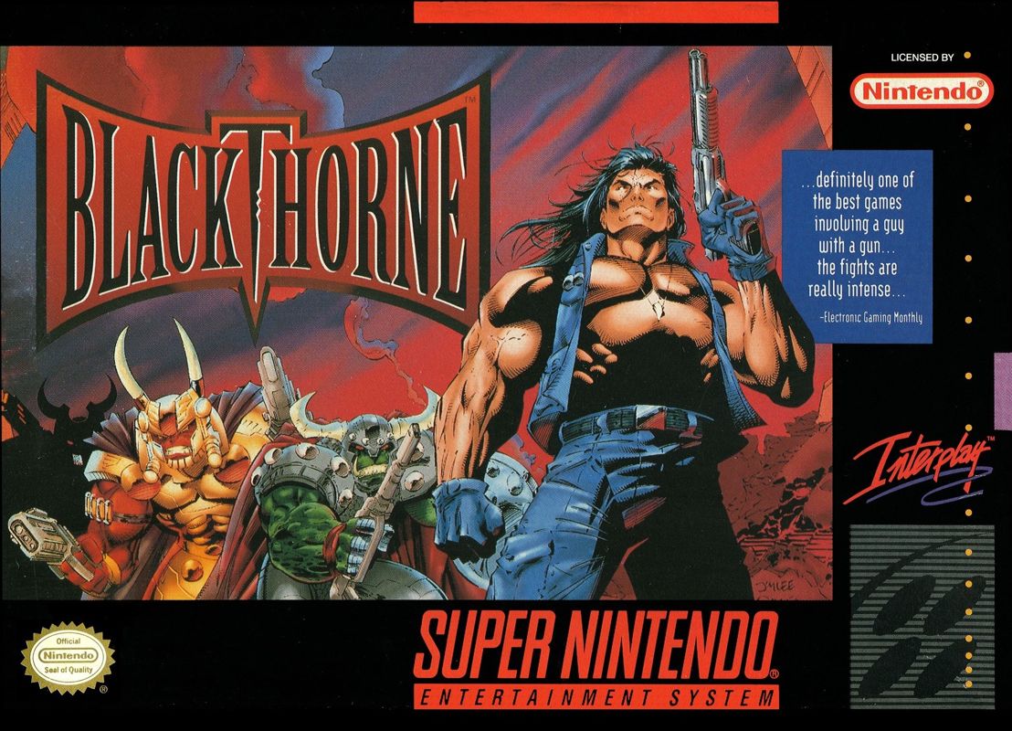 Blackthorne box art for Super Famicom