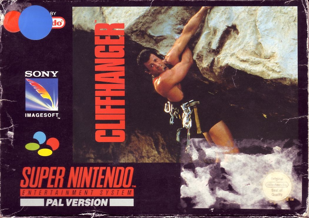 Cliffhanger box art for Super Nintendo