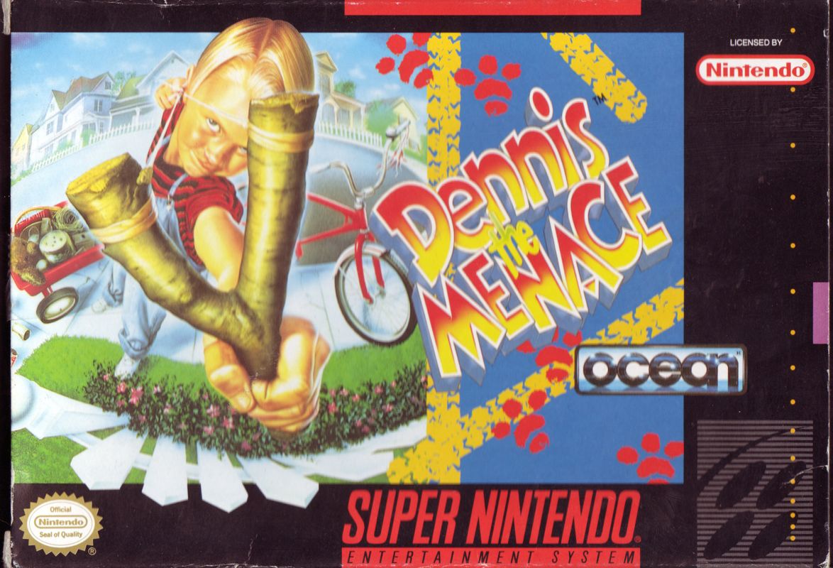 Dennis box art for Super Nintendo