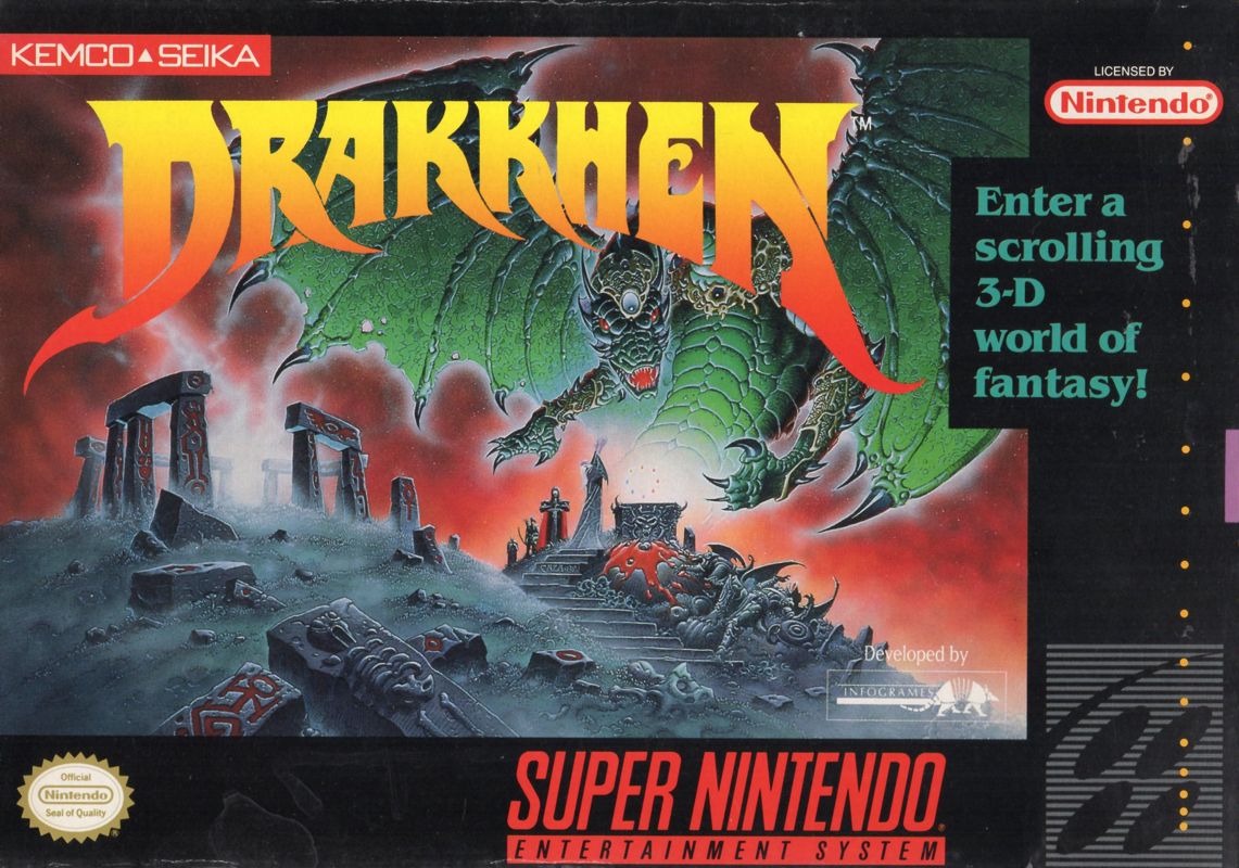 Drakkhen box art for Super Nintendo