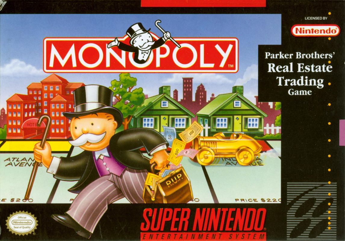 Monopoly box art for Super Famicom