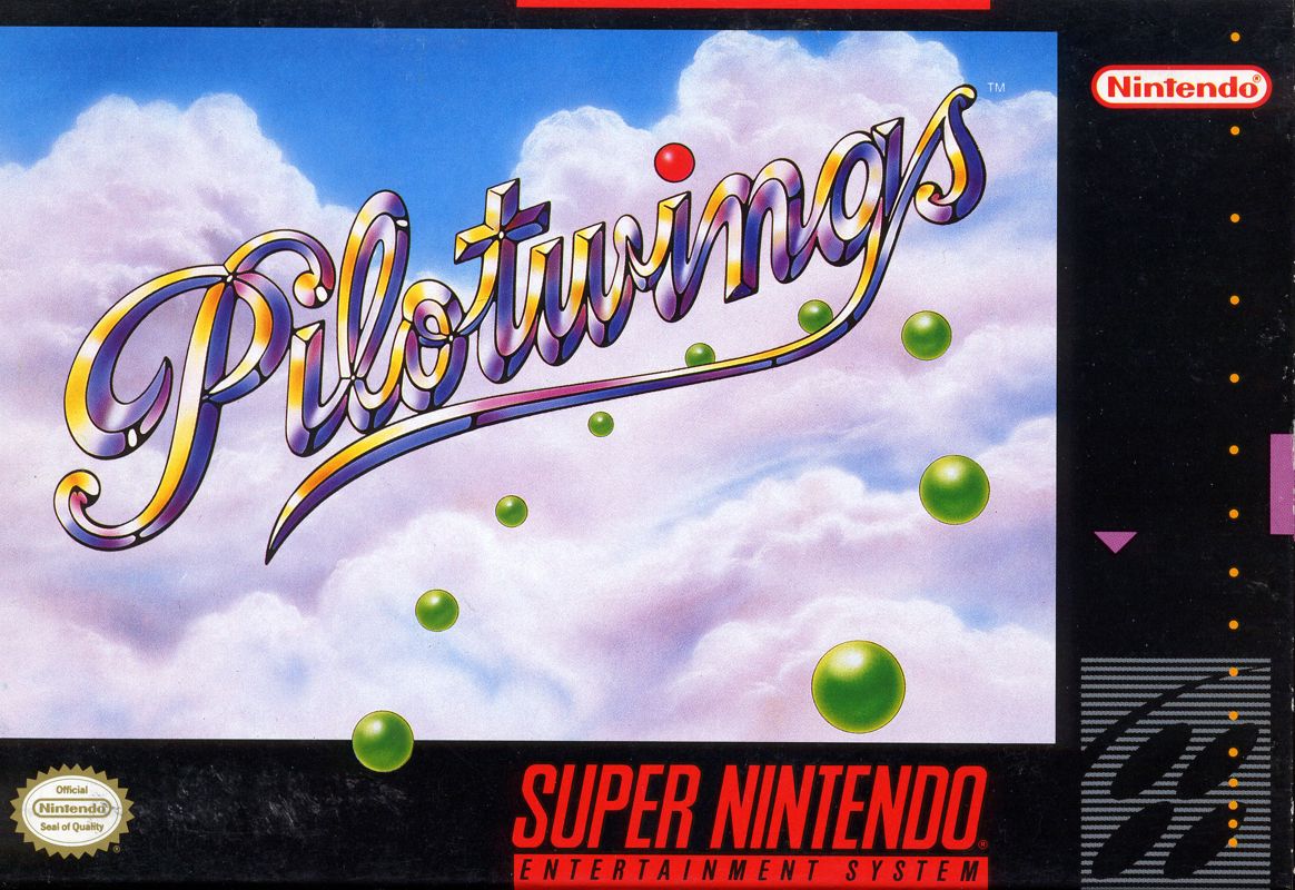 Pilotwings box art for Super Nintendo