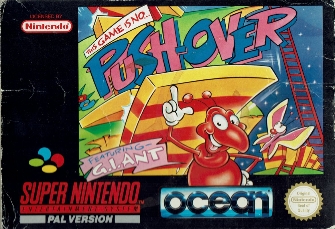 Push-Over box art for Super Nintendo