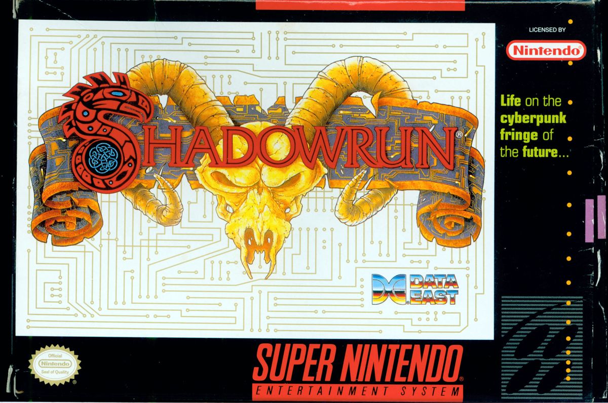 Shadowrun box art for Super Famicom