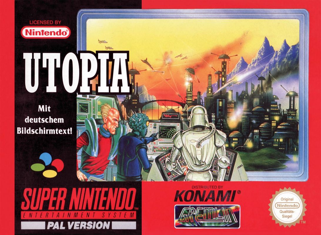 Utopia box art for Super Famicom