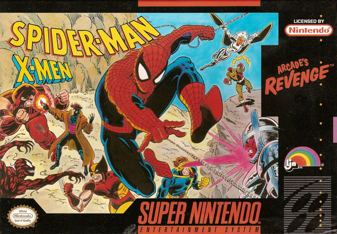 X-Men box art for Super Famicom