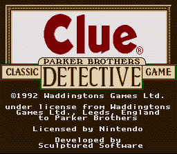 Clue screenshot 4 for Super Nintendo