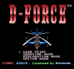 D-Force screenshot 4 for Super Nintendo
