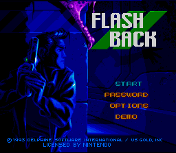Flashback back cover for Super Famicom