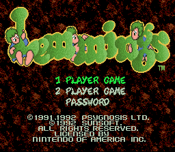 Lemmings screenshot 4 for Super Nintendo