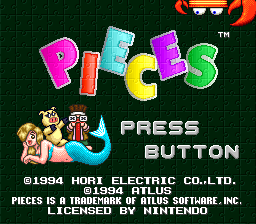 Pieces screenshot 4 for Super Nintendo