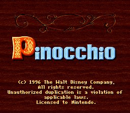 Pinocchio screenshot 4 for Super Nintendo
