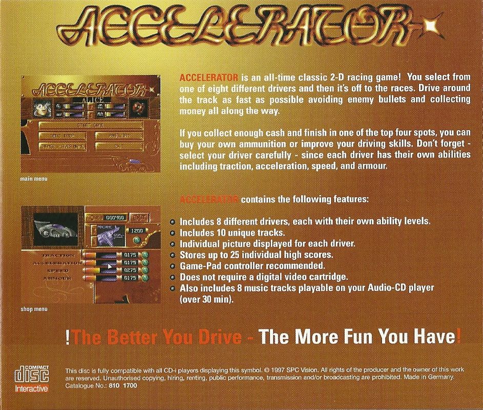 Accelerator box art for CD-i