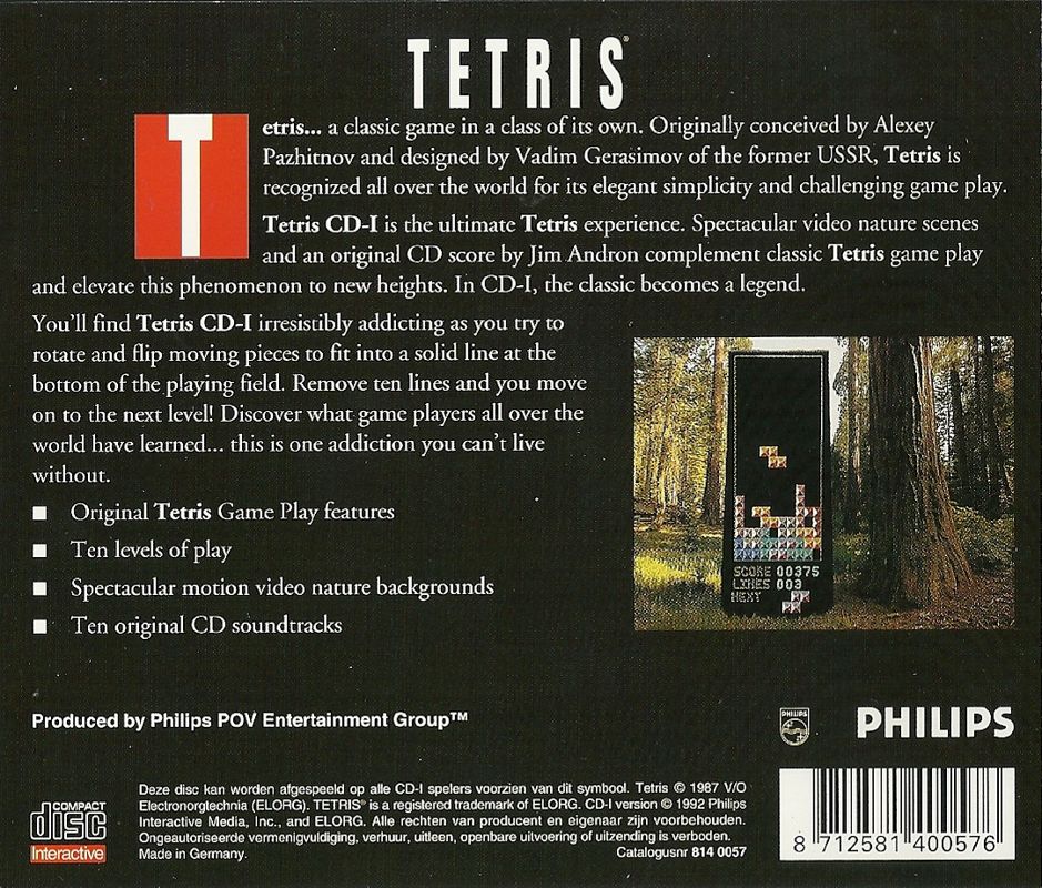 Tetris box art for CD-i