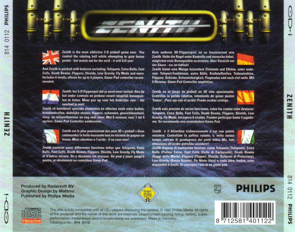 Zenith box art for CD-i