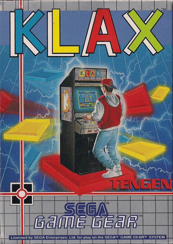 KLAX box art for Sega Game Gear