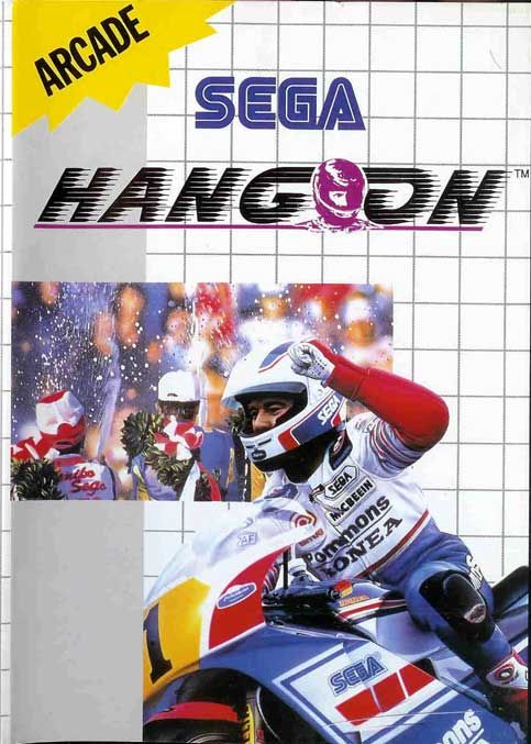 Hang-On and Safari Hunt box art for Sega Master System