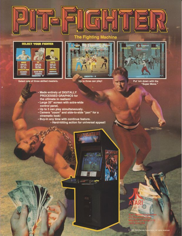 Pit-Fighter box art for Sega Master System