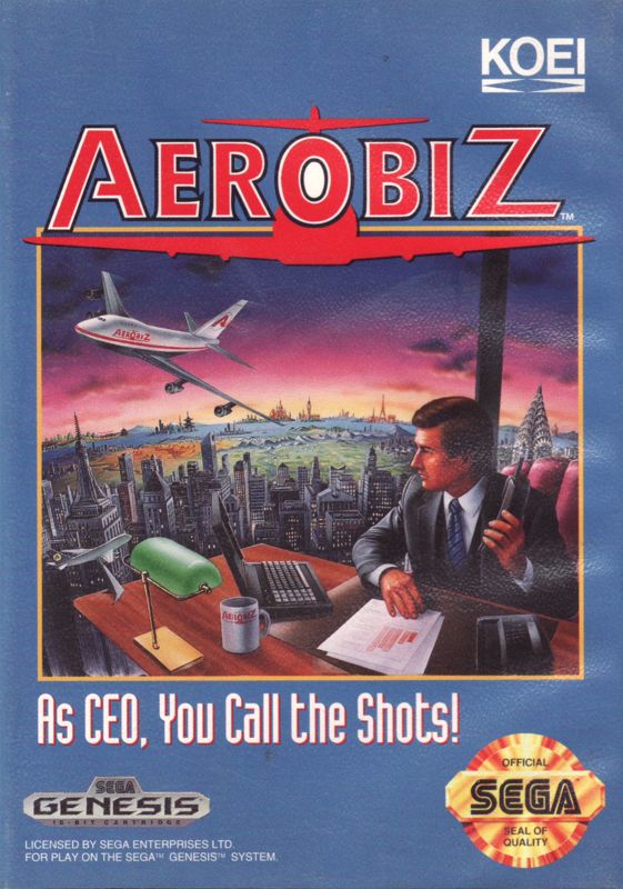 Aerobiz box art for Sega Genesis