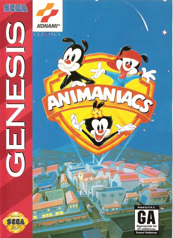 Animaniacs box art for Sega Mega Drive