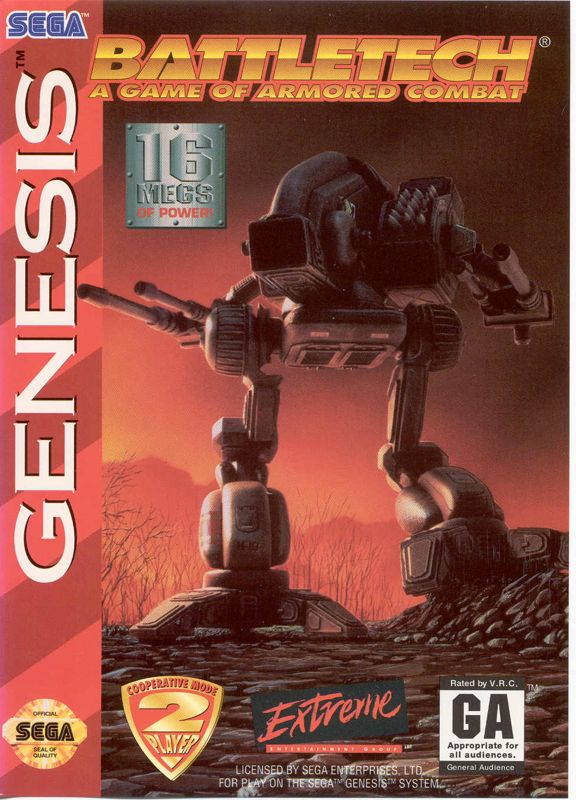 Battletech box art for Sega Genesis
