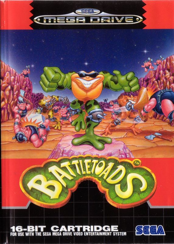 Battletoads box art for Sega Mega Drive