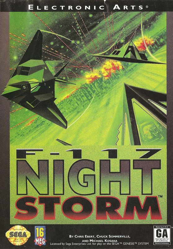 F-117 box art for Sega Mega Drive