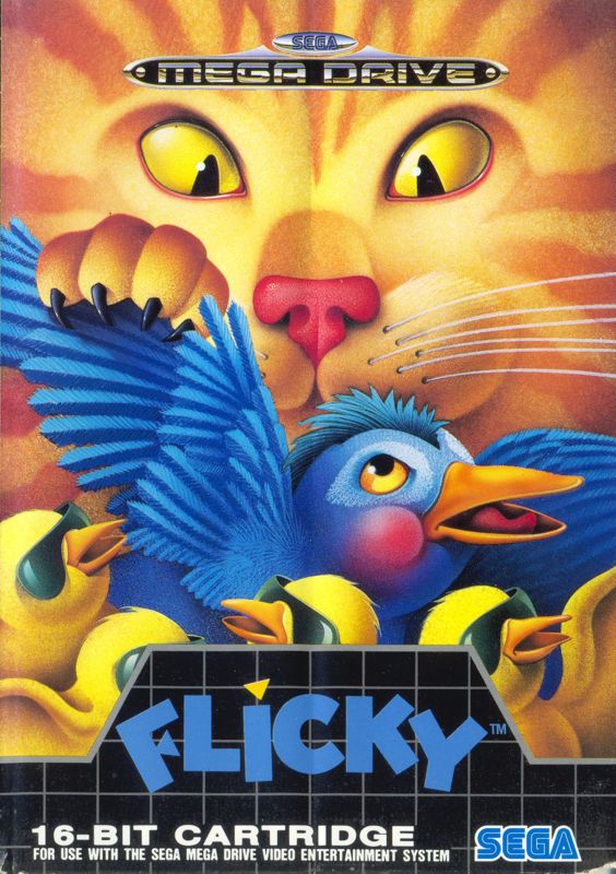 Flicky box art for Sega Genesis