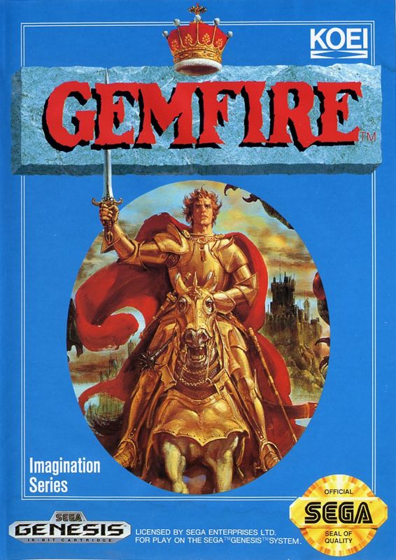 Gemfire box art for Sega Genesis