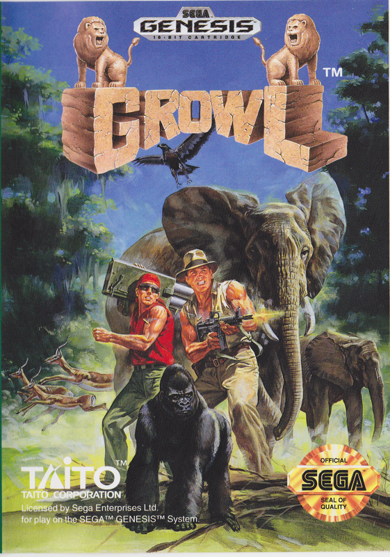 Growl box art for Sega Genesis