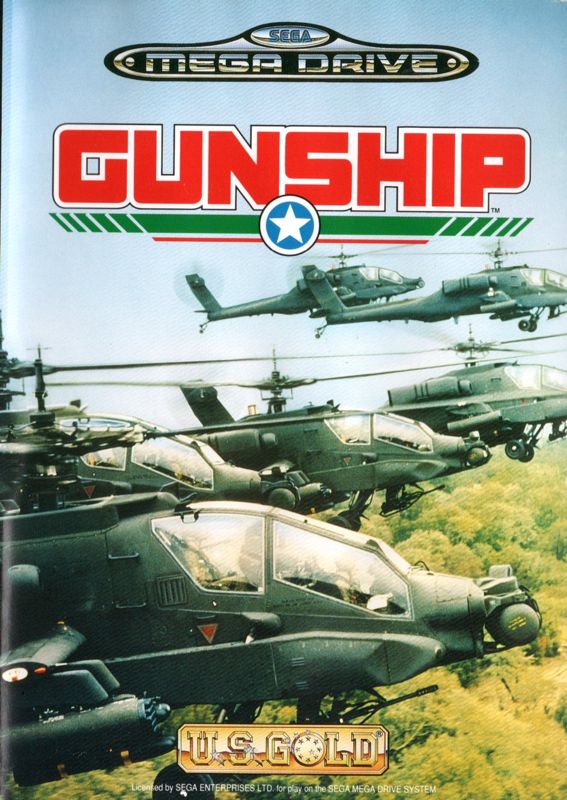 Gunship box art for Sega Mega Drive