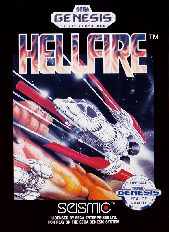 Hellfire box art for Sega Genesis