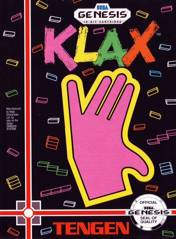 Klax box art for Sega Mega Drive