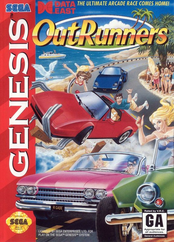 OutRunners box art for Sega Genesis