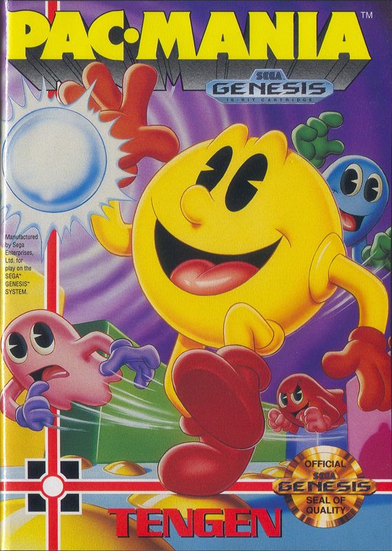 Pac-Mania box art for Sega Genesis