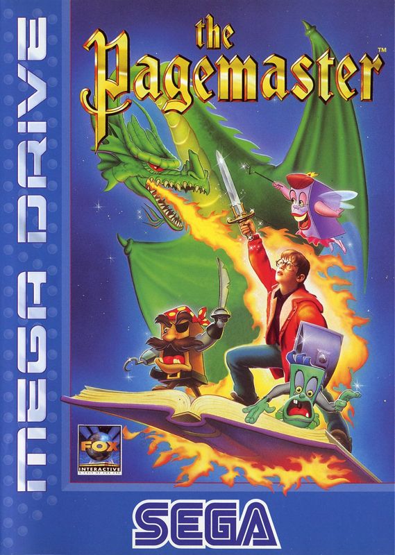 Pagemaster box art for Sega Genesis