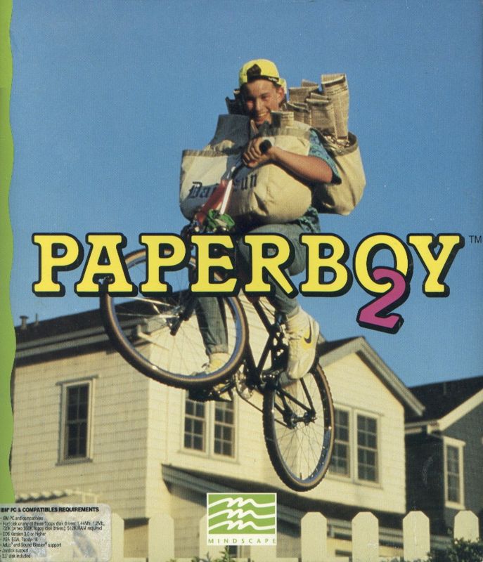 Paperboy box art for Sega Mega Drive