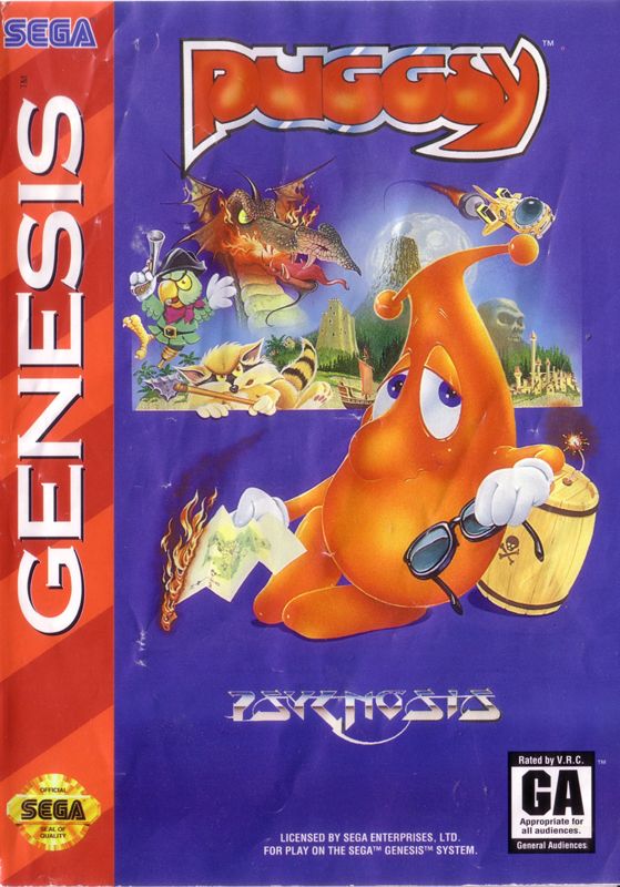 Puggsy box art for Sega Genesis