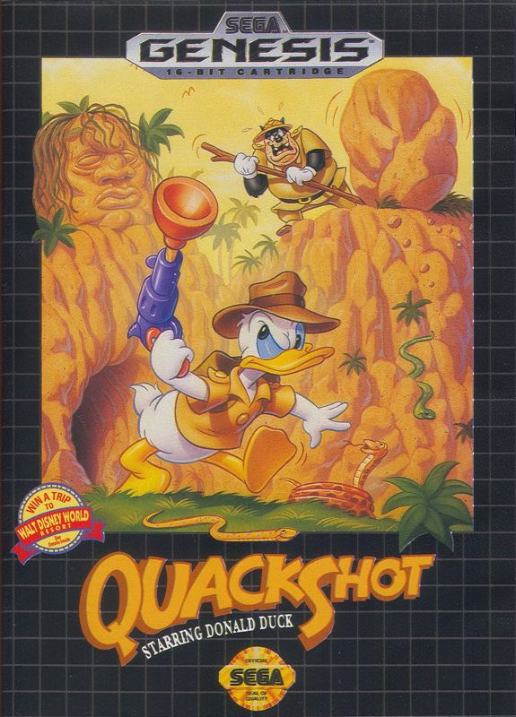Quack Shot & Castle of Illusion box art for Sega Mega Drive