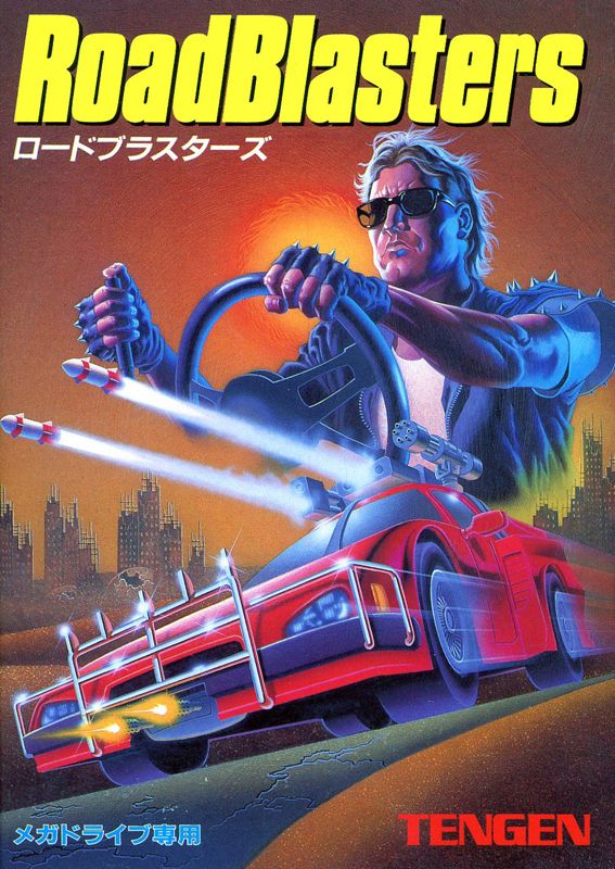 Road Blasters box art for Sega Mega Drive