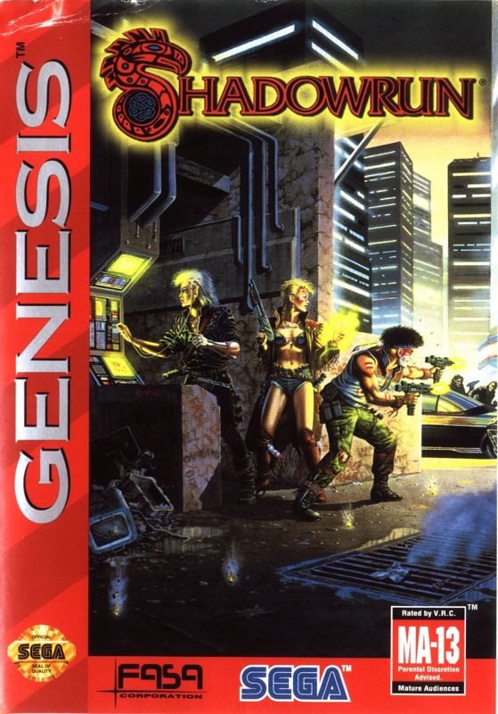 Shadowrun box art for Sega Genesis