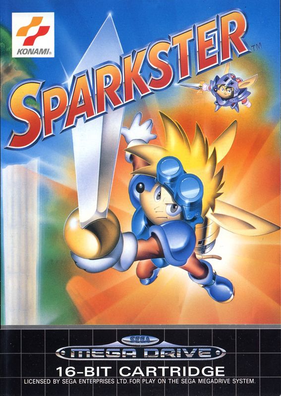 Sparkster box art for Sega Genesis