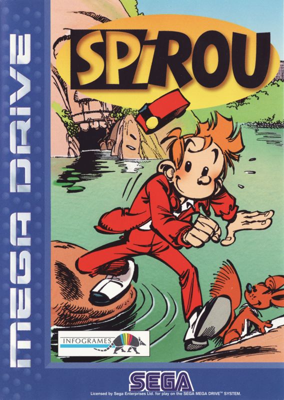 Spirou box art for Sega Mega Drive
