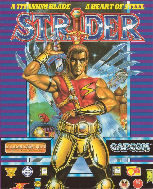 Strider box art for Sega Mega Drive