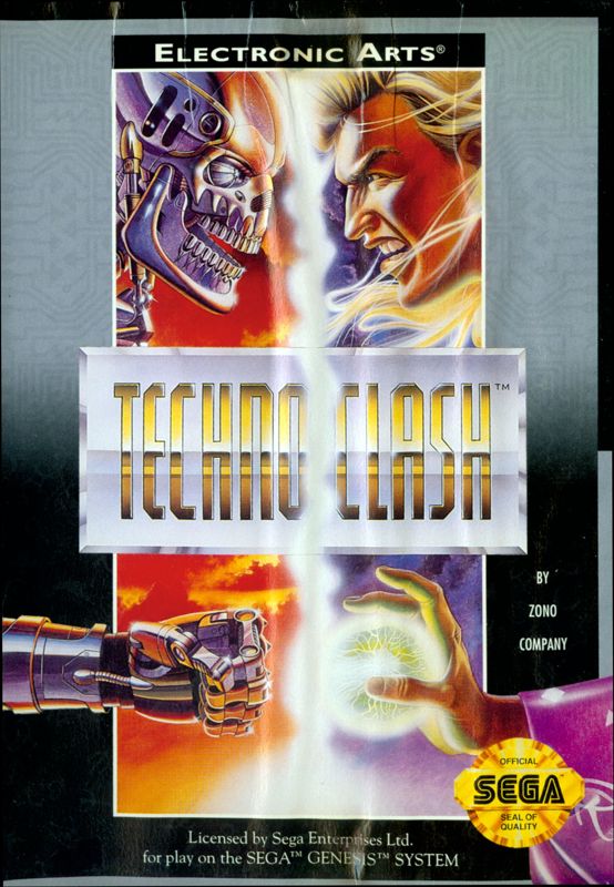 Technoclash box art for Sega Mega Drive