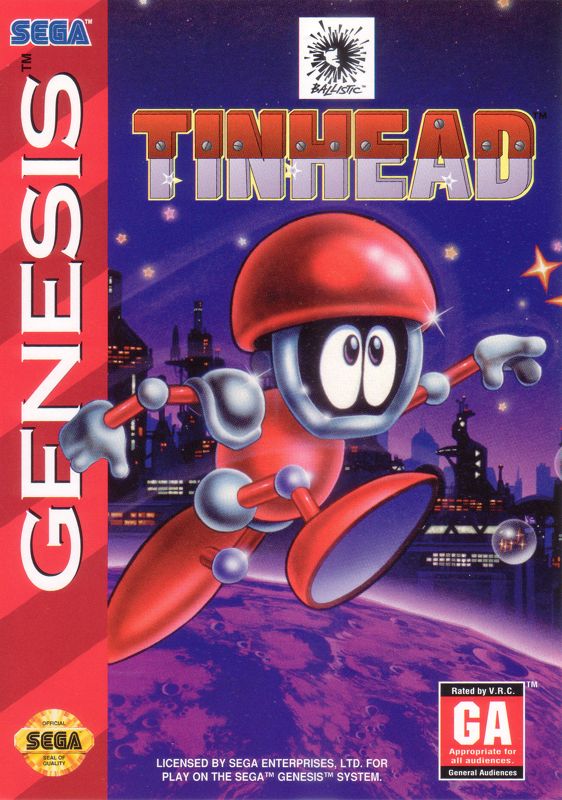 Tinhead box art for Sega Genesis