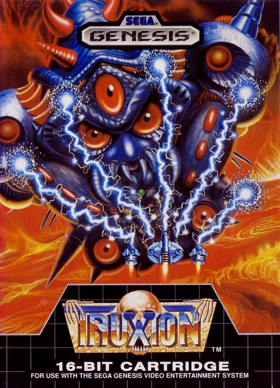 Truxton box art for Sega Mega Drive