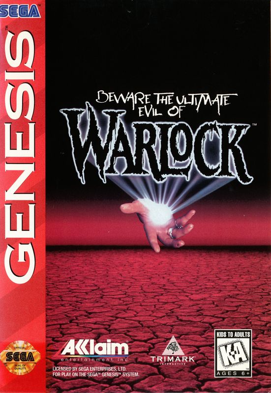 Warlock box art for Sega Mega Drive