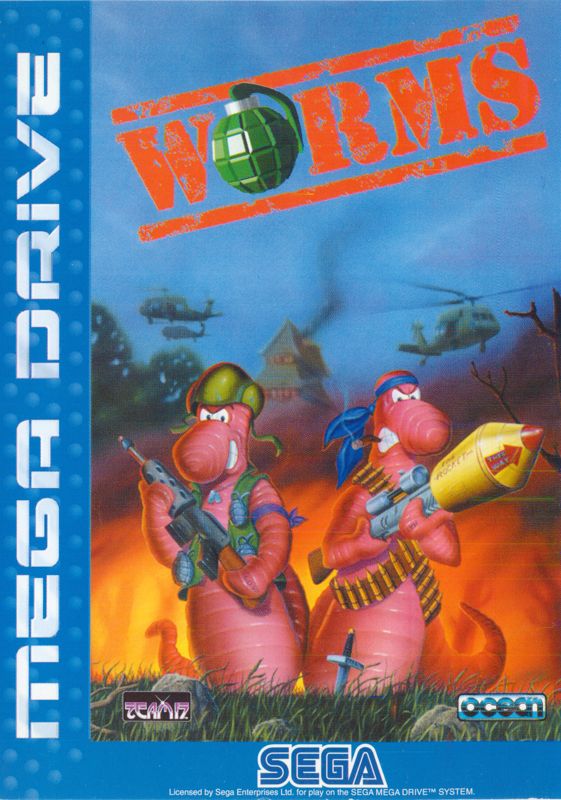 Worms box art for Sega Mega Drive
